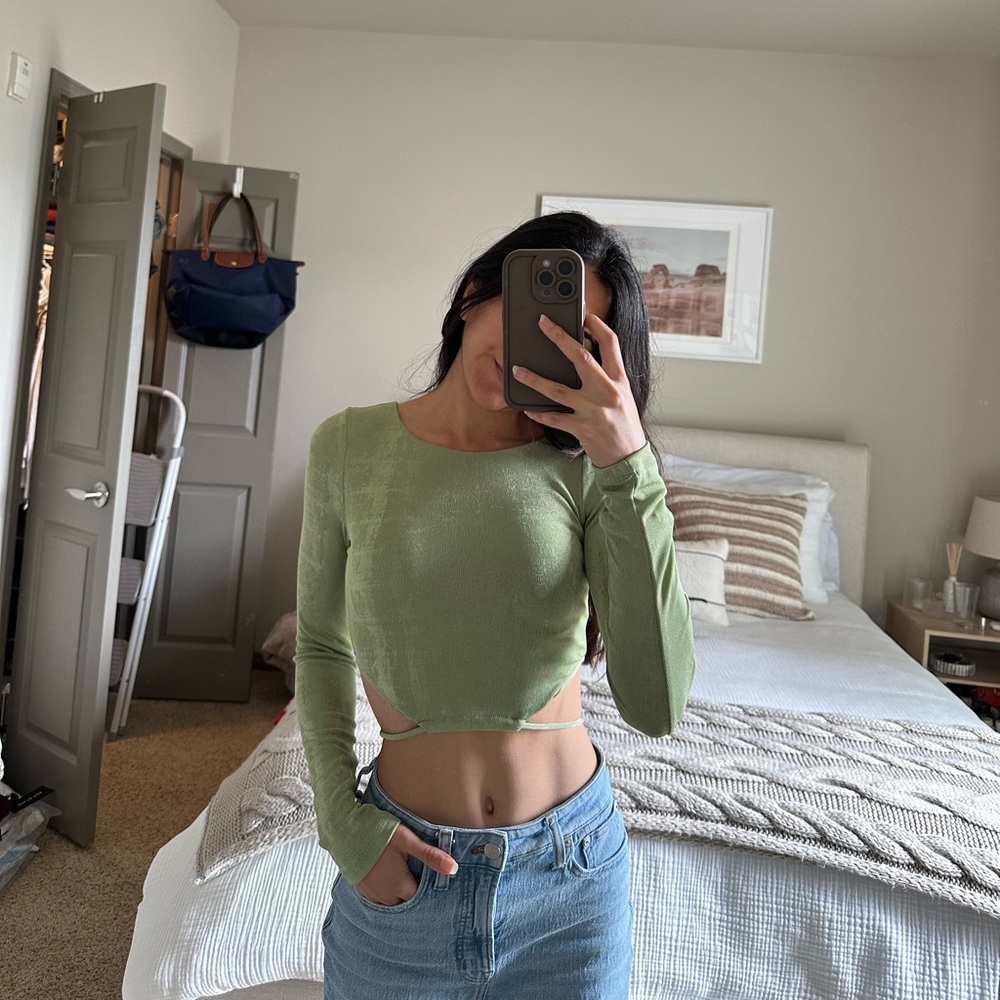 Princess Polly Green long sleeve Top